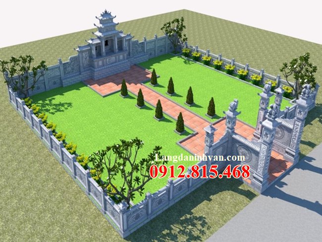 Xây khu lăng mộ đá đẹp tại Hậu Giang - 95 Mẫu khu lăng mộ gia đình đẹp